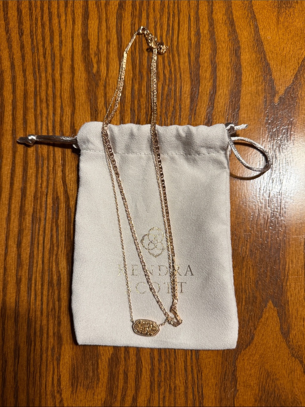 Kendra Scott Rose Gold Double-Layer Pendant Necklace
